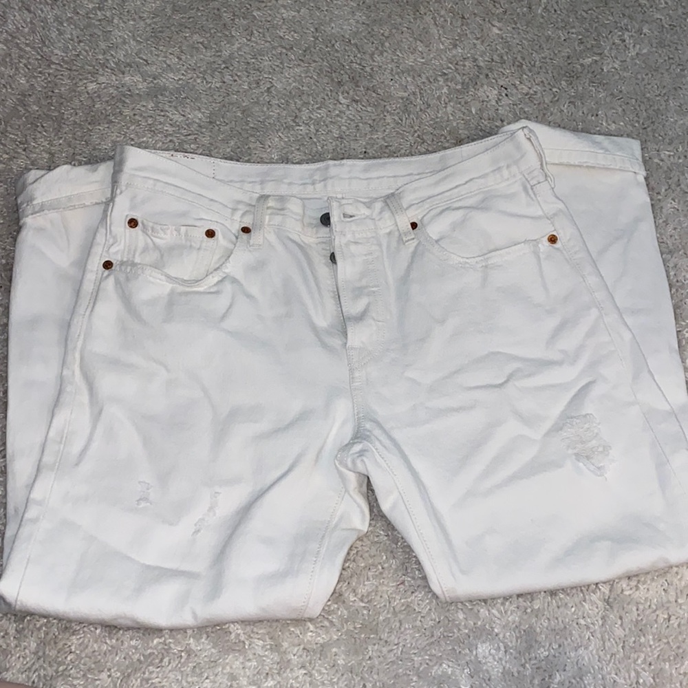 Never worn white 501 Levi’s